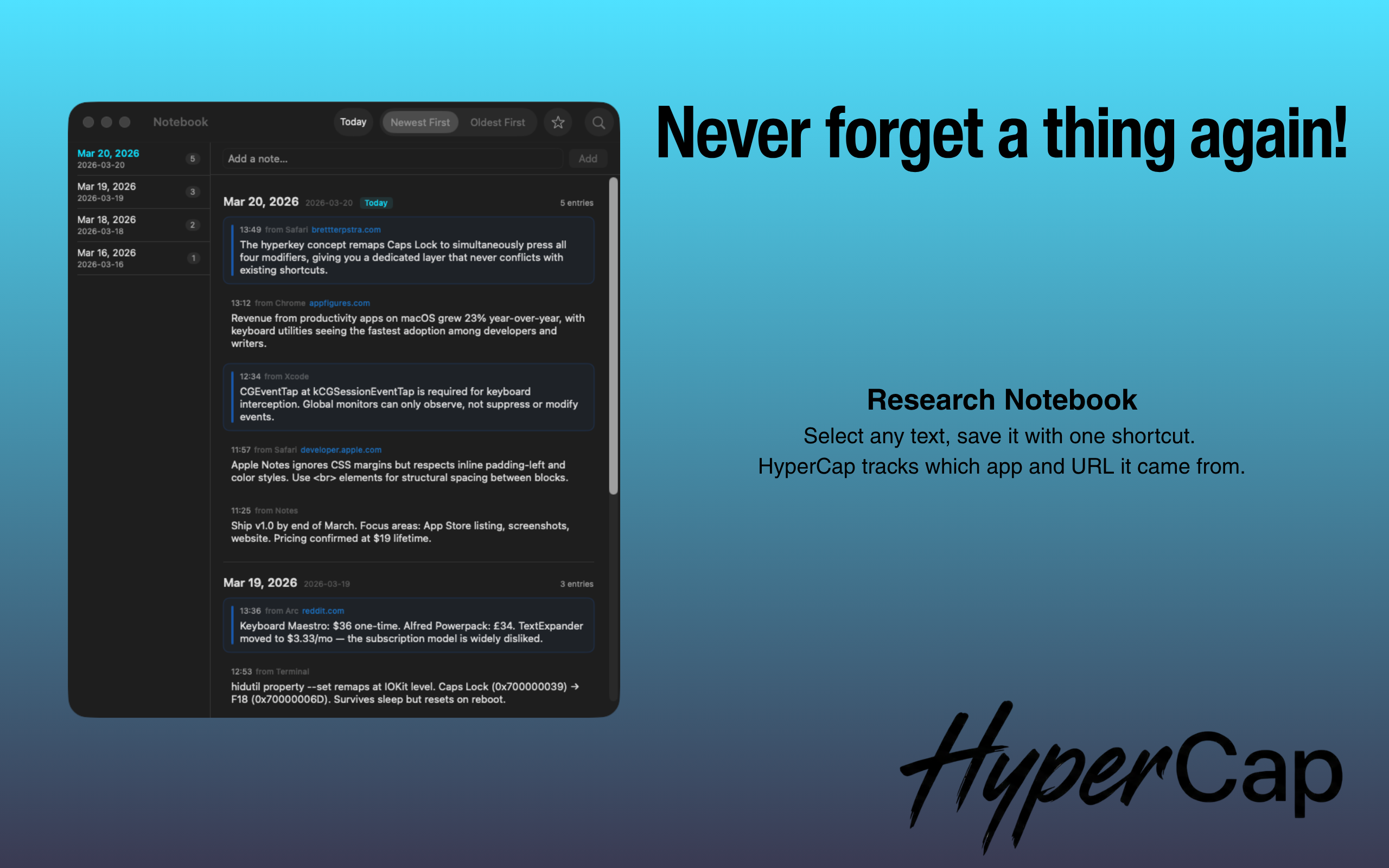 HyperCap — Research notebook